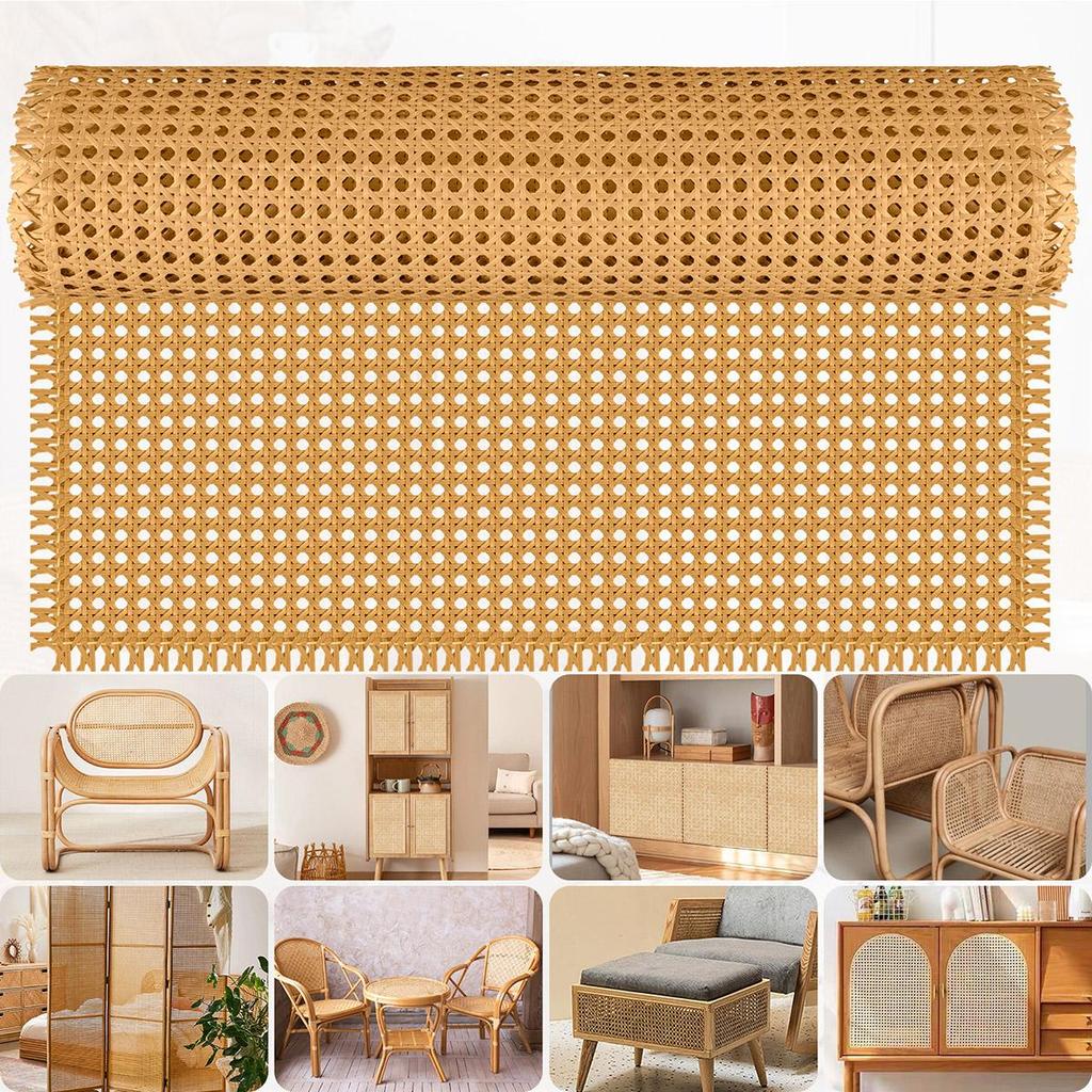 Indonesian Plastics Rattan Webbing for Cane Projects 40/45/50Cm Woven Open Mesh Cane Roll Furniture Decoration Repair Tools Hot