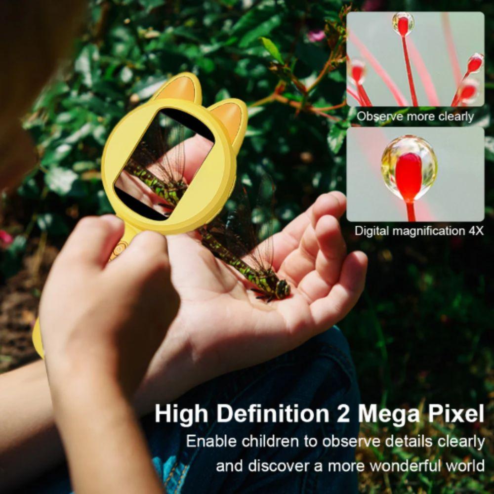 100X Magnification Handheld Microscope 2 Inch IPS Screen LED Lights Coin Magnifier Light Feature Magnifying Glass