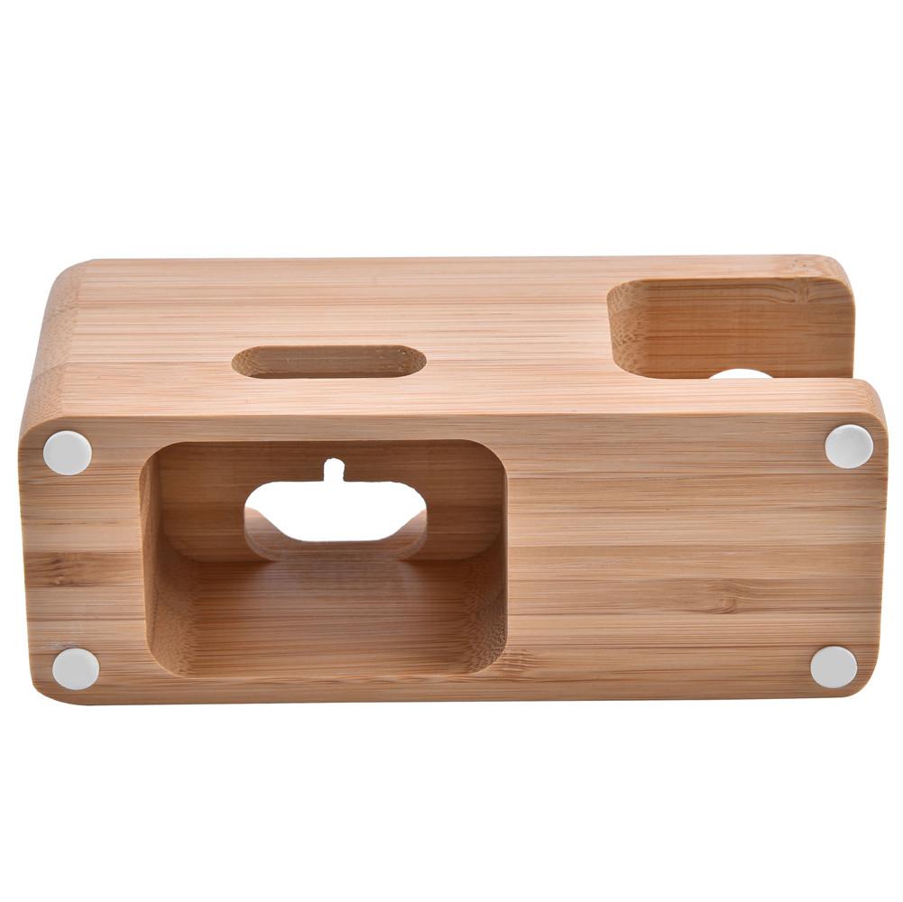 Бамбуковая зарядная док-станция кронштейн подставка держатель для IOS