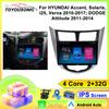 Автомобильное радио Carplay для HYUNDAI Accent, Solaris, i25, Verna 2010-2017 Навигация GPS Android Auto Мультимедийный проигрыватель Стереоблок WiFi BT Нет 2din 4G