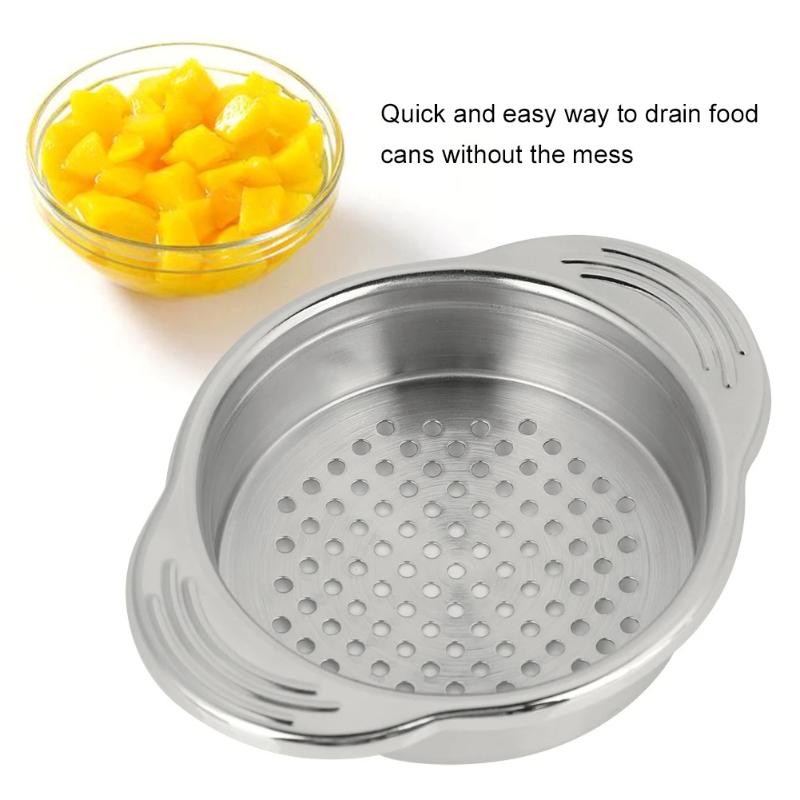 Stainless Steel Can Strainer – Universal 1PCS Colander for Vegetables Fruit Beans6