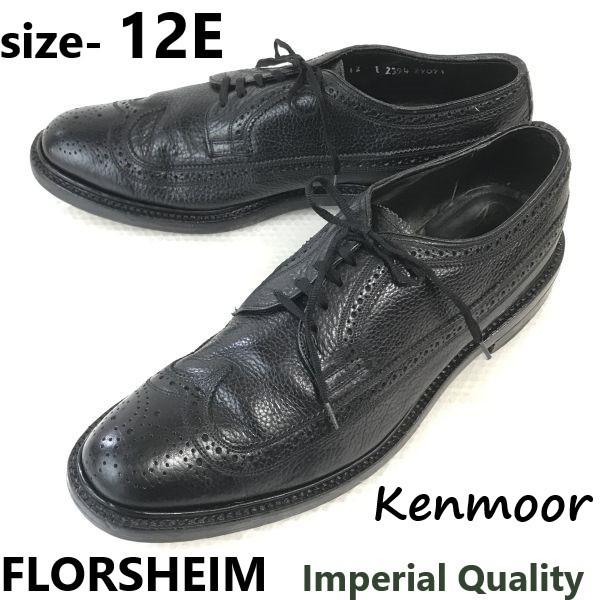 Florsheim Imperial Quality 80-90-е Винтажные Лонгвинги 12E 29.5-30.0 Черные(ИСПОЛЬЗОВАЛ)