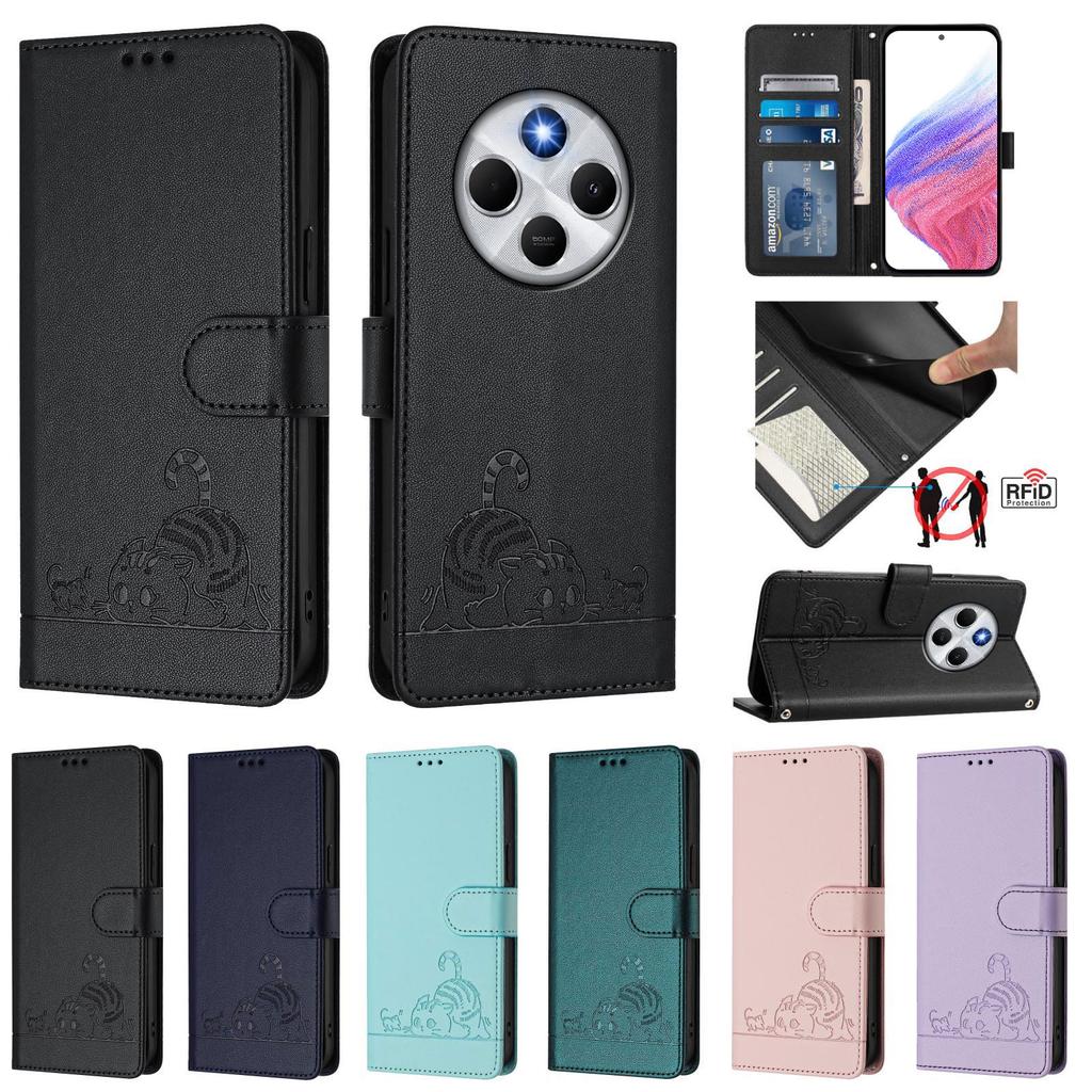 Wallet Card Slot Magnetic Flip Leather Phone Cover Case For Redmi 14C 14R 13 13C 13x 12 12C 11A 10 10A 10C 10 2022