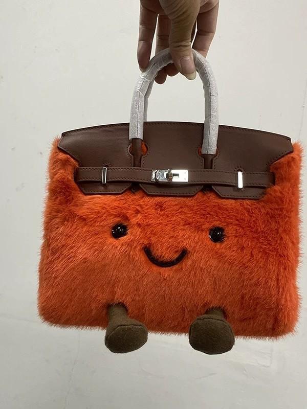Jllycat Cute Fluffy Platinum Doll Crossbody Elf Handbag