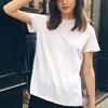 Обычные топы с короткими рукавами, футболка, удобная эластичная повседневная популярная женская дышащая базовая женская одежда, однотонная женская одежда ручной работы
