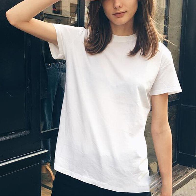 Обычные топы с короткими рукавами, футболка, удобная эластичная повседневная популярная женская дышащая базовая женская одежда, однотонная женская одежда ручной работы