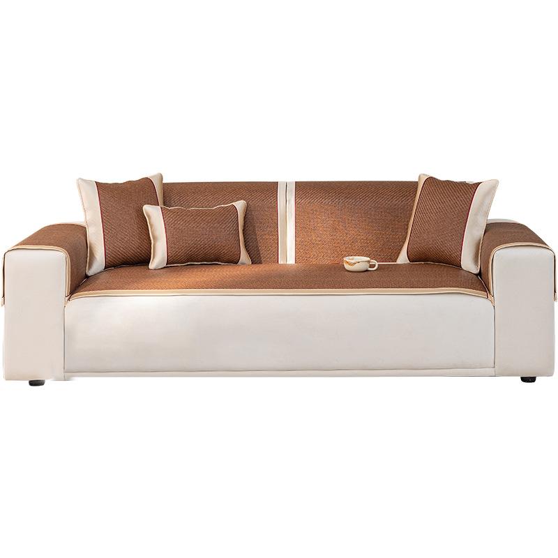 Natural Rattan Mat Sofa Mat Summer New Non-Slip Seat Cushion Summer Ice Mat Solid Wood Sofa Cover