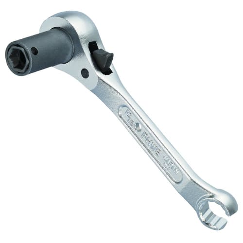 TOP Industrial (TOP) Short Lifting Band Wrench, Double Socket, 10x13mm, Compact, for Piping, Ducts, and Electrical Equipment, PHWS-1013-3, Tsubame-San