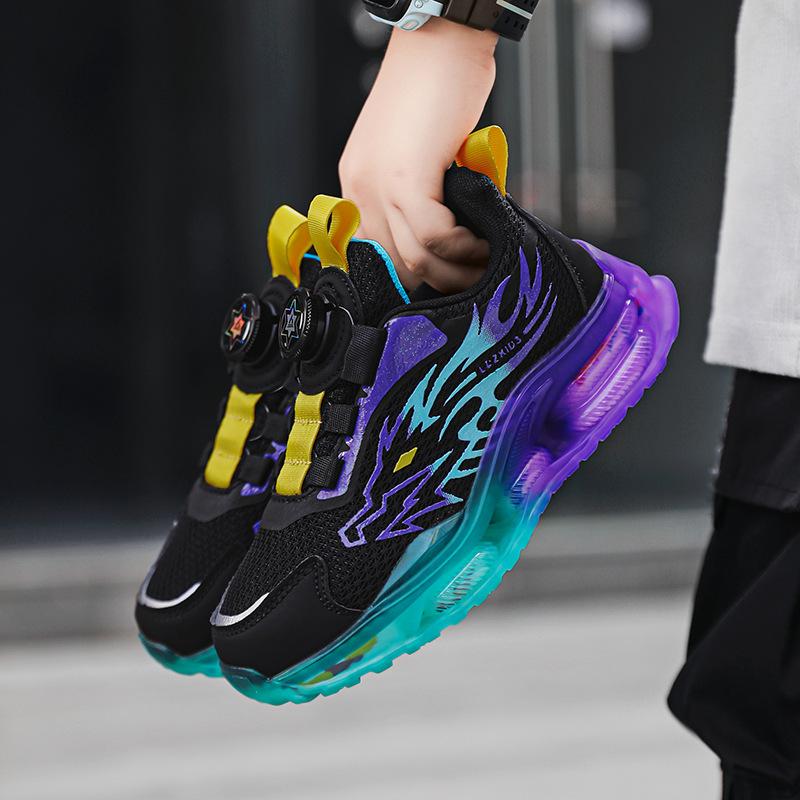 Обувь для мальчиков Nezha третий принц Аобин 2025 осень дышащая двойная сетка спортивная и повседневная обувь детская обувь для бега на мягкой подошве