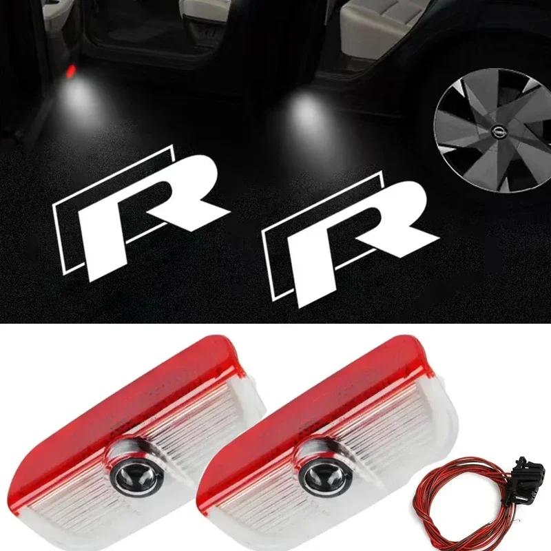2026 New For VW VOLKSWAGEN Car Door Welcome Lights for VOLKSWAGEN VW R LINE Rline Golf Tiguan Touran Touareg EOS Jetta Passat T-