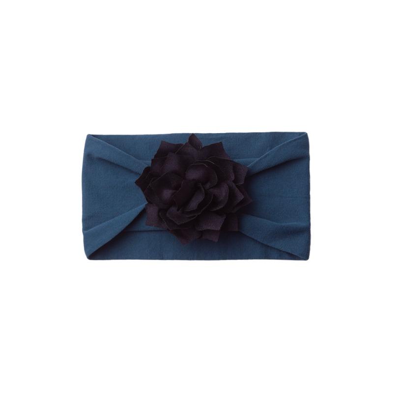 New flower soft baby headscarf, cute and comfortable solid color baby fontanelle headband, children's accessories