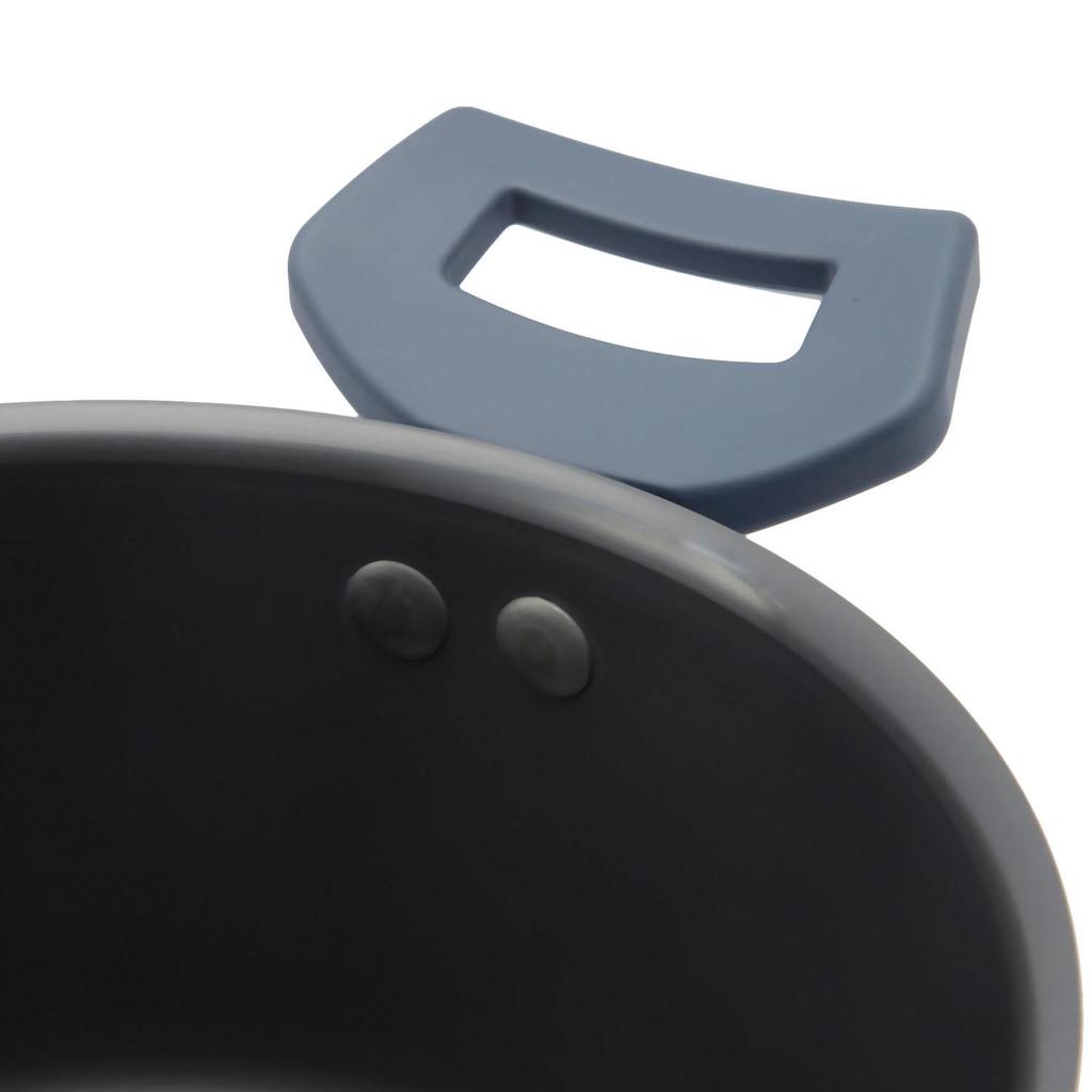 Кастрюля и кастрюля Lassiette Sizzle Induction с антипригарным покрытием (18см, 20см) Можно мыть в посудомоечной машине Синий