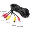 RCA Video Cable For Rear View Camera and Monitor DC2.1 Car Cigarette Lighter Video Extension Cable 2 in 1 RCA Video Power Cable