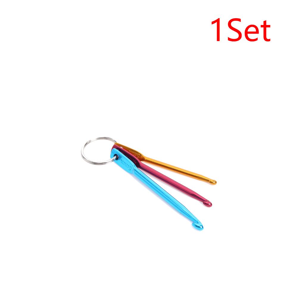 5 комплектов 3 спицы для вязания крючком разноцветные мини алюминиевые брелки крючки для вязания крючком инструменты для рукоделия вязание плетение иглы для волос