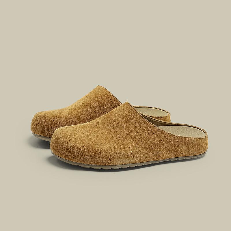 One Pedal ThickSoled Outer Wear Casual Bag Head Half Slippers Women'S Autumn Retro Lazy Boken Slippers Tide