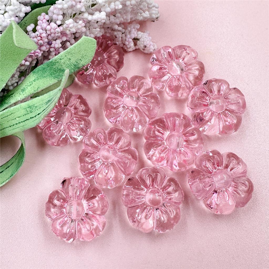 Высокое качество Мода Ручная работа Материал Браслет Свободные бусины Изготовление ювелирных изделий Прозрачный акриловый кристалл 10 шт. Аксессуары Цветок сливы 19,3 мм DIY