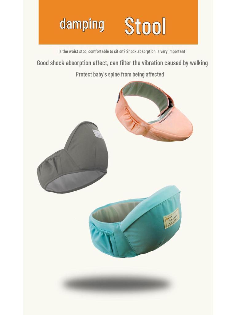 Многофункциональная полностью хлопковая переноска для новорожденных с поясным сиденьем - Дышащая для всех сезонов