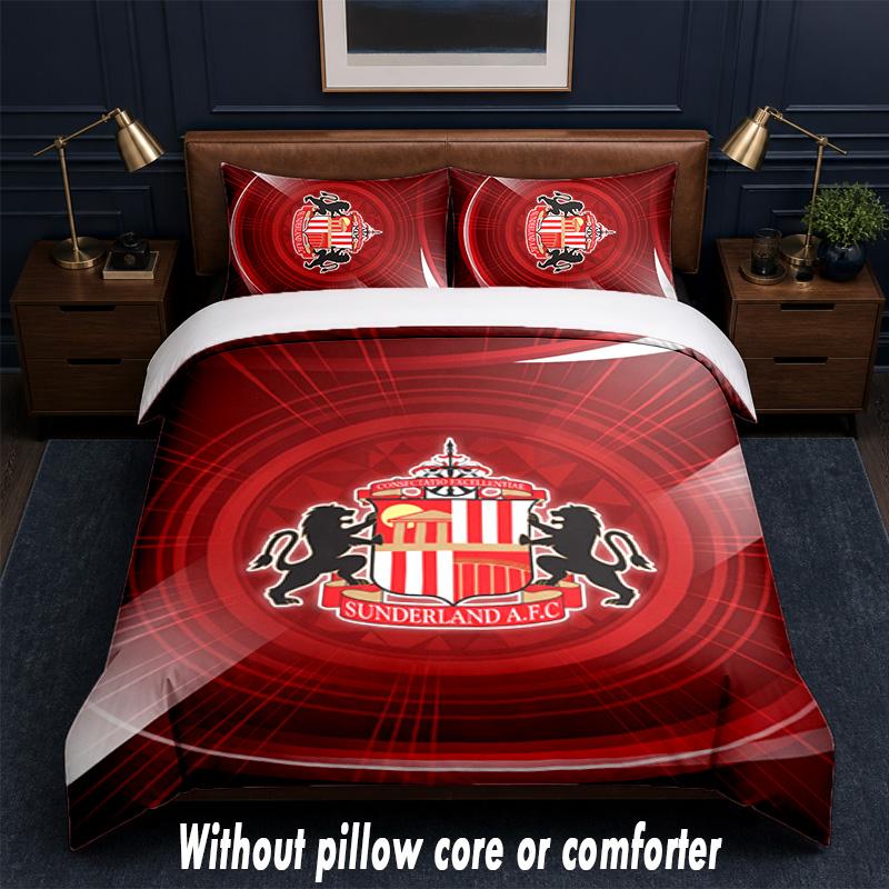 Sunderland Design Bed Bedding Set 1 Duvet Cover + 2 Pillowcases Soft Breathable Household Bed Linens