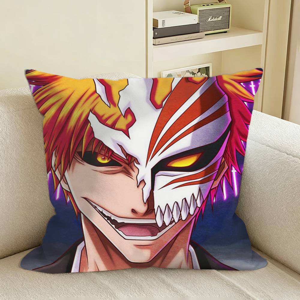 IIchigo kurosaki Anime BLEACH Square Sofa Pillow Cover Solid Color Living Room Home Decor Cushion Case