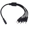 1-10pcs 1 DC Female To 2/3/4/5 Male plug Power Cord adapter DC Connector Cable Splitter LED Strip lights CCTV Security Camera