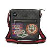 Used GG Supreme Messenger Bag 9539 474137 9F23N 8850 7921 Logo Applique Web Embroidery Black Men's from Japan AUTHENTIC