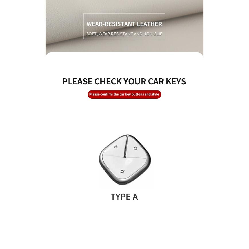 Car Key Case Cover Shell for SGMW Wuling BINGO Airev 2023 Baojun Kiwi EV Keychain Remote Cover Shell Fob Accessories