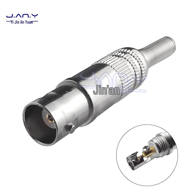 BNC Male Solderless Connector for 75-2 AV Signal Cable, SDI, Security Camera Q9 Metal Head