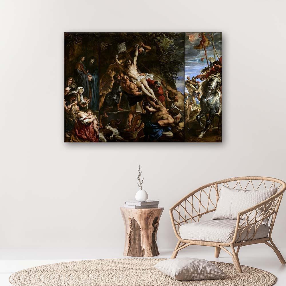 Canvas Print, Raising of the Cross - P. P. Rubens Reproduction
