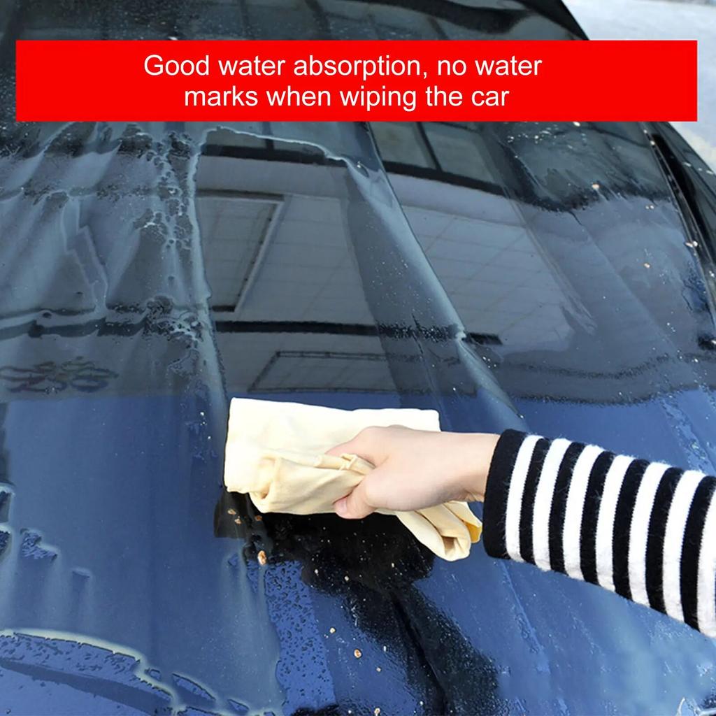 Натуральная тряпка для ухода за автомобилем из замши, тряпка для мытья из натуральной овчины, замша, ультра впитывающие быстросохнущие полотенца для аксессуаров для автомойки