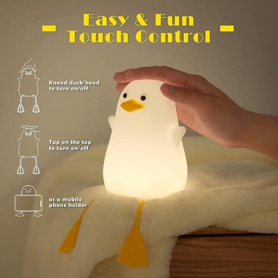 Sitting Duck Soft Silicone Lamps, Night Lamp for Room
