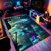 Игровой ковер 3D с подсветкой в стиле научной фантастики, ковер на тему будущих технологий, декоративные коврики для дома, столовой, гостиной, дивана
