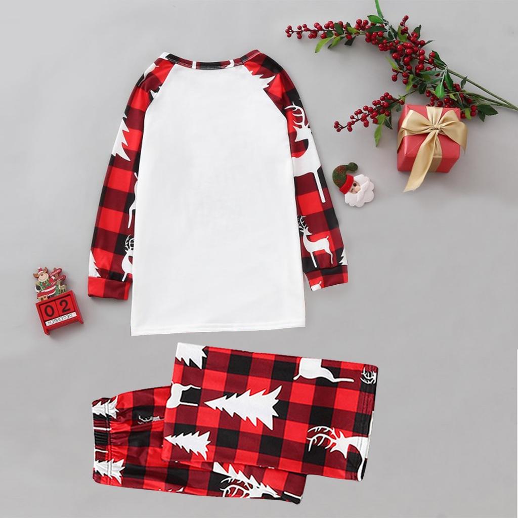 Комплект из топа и брюк с длинными рукавами и принтами для всей семьи Одинаковые комплекты для всей семьи