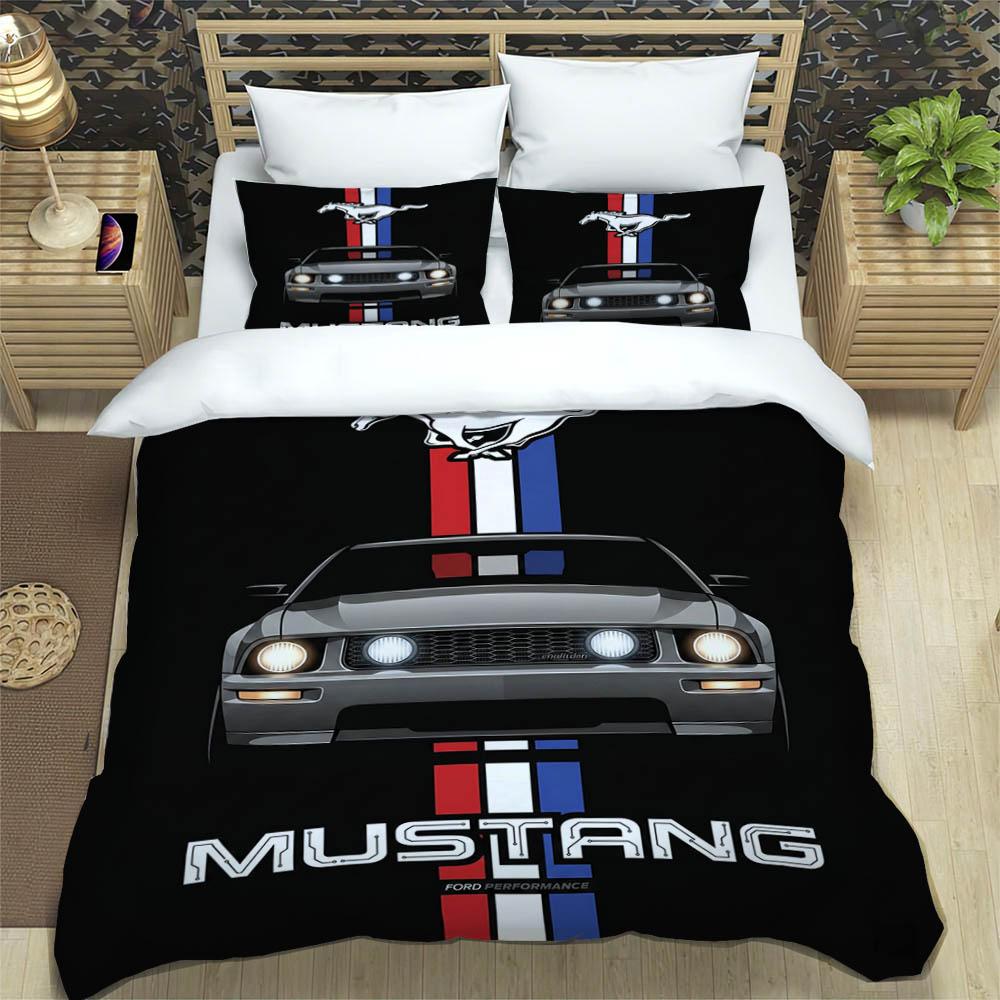 3D M-Mustang car LOGO printed Bedding Sets exquisite bed supplies set duvet cover comforter set bedding set luxury birthday gift