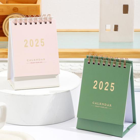 2025 Desk Calendar Annual Planner Standing Flip Calendar with Coil To-Do List Schedule Organizer Home Office School Supplies