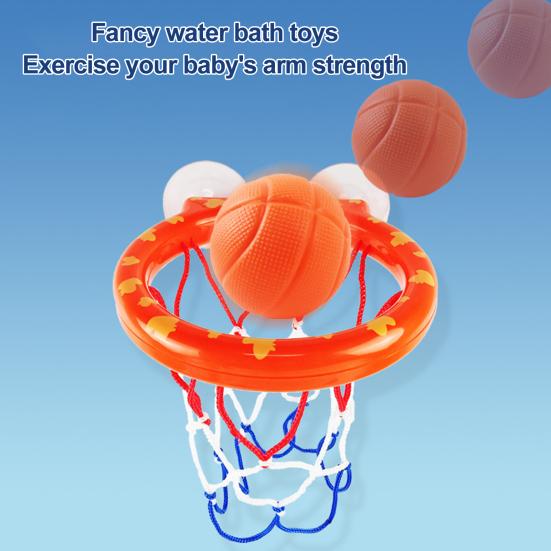 Baby Basketball Suction Cup Toy with 3 Balls Bath Funny Indoor Wall Mount Bathtub Kids Toddlers Basketball