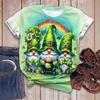 Summer Round Neck 3D Christmas Print Top Fashionable Casual Short Sleeved Women's T-shirts