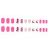 Nail Art Wear Nail Art Short Barbie Pink Letters Love Valentine'S Day Nail Art Sweet Nail Art Press On Nails