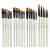 6Pcs/Set Two-tone Hair Watercolor Brush Wood Pole Art Paint Brush Paint Brush Set Beginners