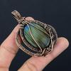 Labradorite Pendant, Handmade Gemstone 999 Copper Wire Wrapped Pendant Antique Jewelry, For Gift Silver Jewelry