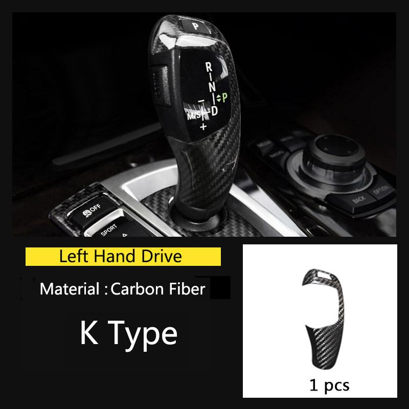 Carbon Fiber Car Styling Interior Gear Shift Knob Cover Multimedia Button Panel Trim Sticker For BMW F30 F32 F34 F36 Accessories