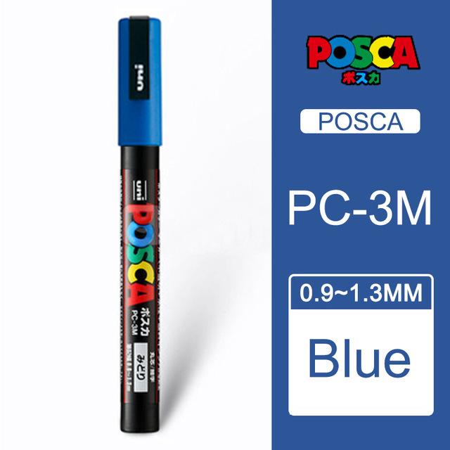 Маркер-краска Uni POSCA, 39 цветов PC-5M/44 PC-3M/36 PC-1M, Акриловые маркеры для рисования по камню, граффити, Художественные принадлежности