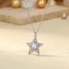 High-end temperament light luxury full of zirconium stars gold-plated pendant necklace women's fashion five-pointed star collarbone chain new