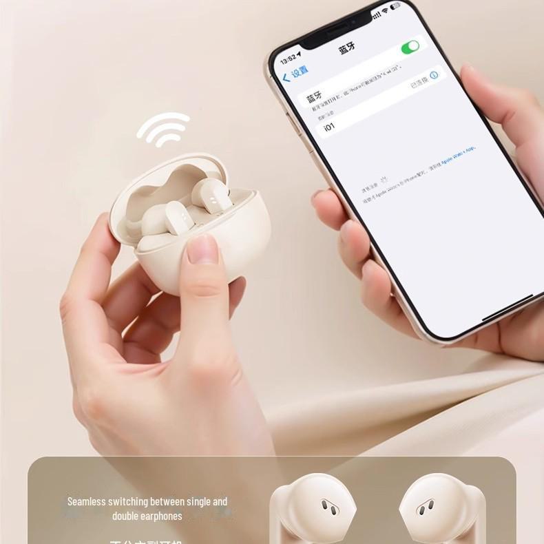 Bluetooth-гарнитура i01 с наушниками-вкладышами: Беспроводной, с длительным сроком службы батареи, портативный, совместимый с Android и Huawei