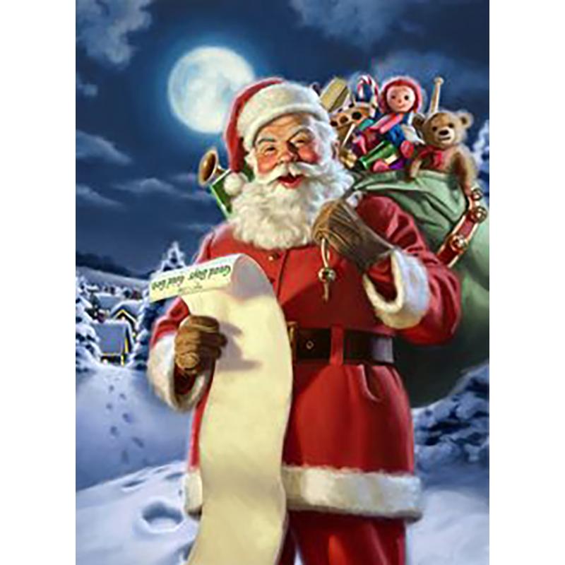 Санта-Клаус DIY 5D алмазная живопись полная круглая дрель мультфильм Алмазная вышивка крестиком мозаика наборы настенное искусство домашний декор
