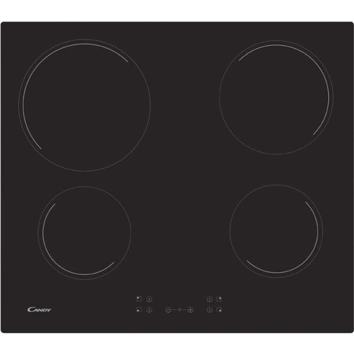 CANDY CH64CCB Glass Ceramic Hob - 4 Burners - L 56 X D 49 Cm - Black Glass Coating