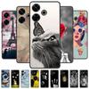 Чехол для Xiaomi Redmi 13 Модный Рисунок Матовое Покрытие Мягкий Силикон ТПУ Чехол для Телефона Для Xiaomi Poco M6 4G Ударопрочный Корпус Fundas