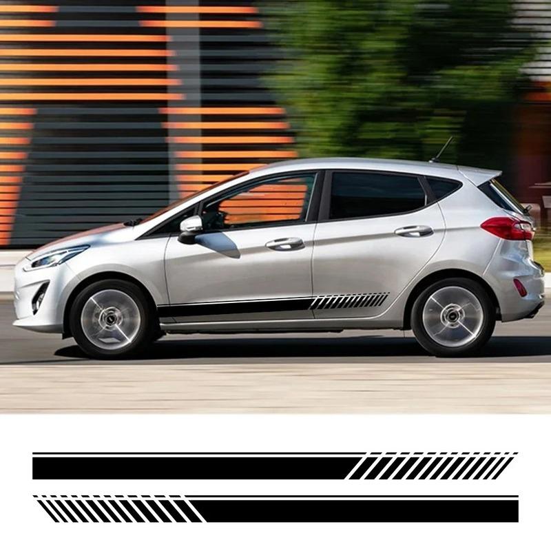 Car Sticker Door Side Skirt Stripes Decal for Ford Fiesta MK8 MK7 MK6 Mk5 ST Sport Styling Vinyl Decor Tuning Auto Accessor
