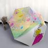 Floral Fantasy Automatic Opening/Closing Umbrella:Portable 3 Fold Design with 8 Bone Iron Frame Perfect for Fans,Travelers,and Daily Us
