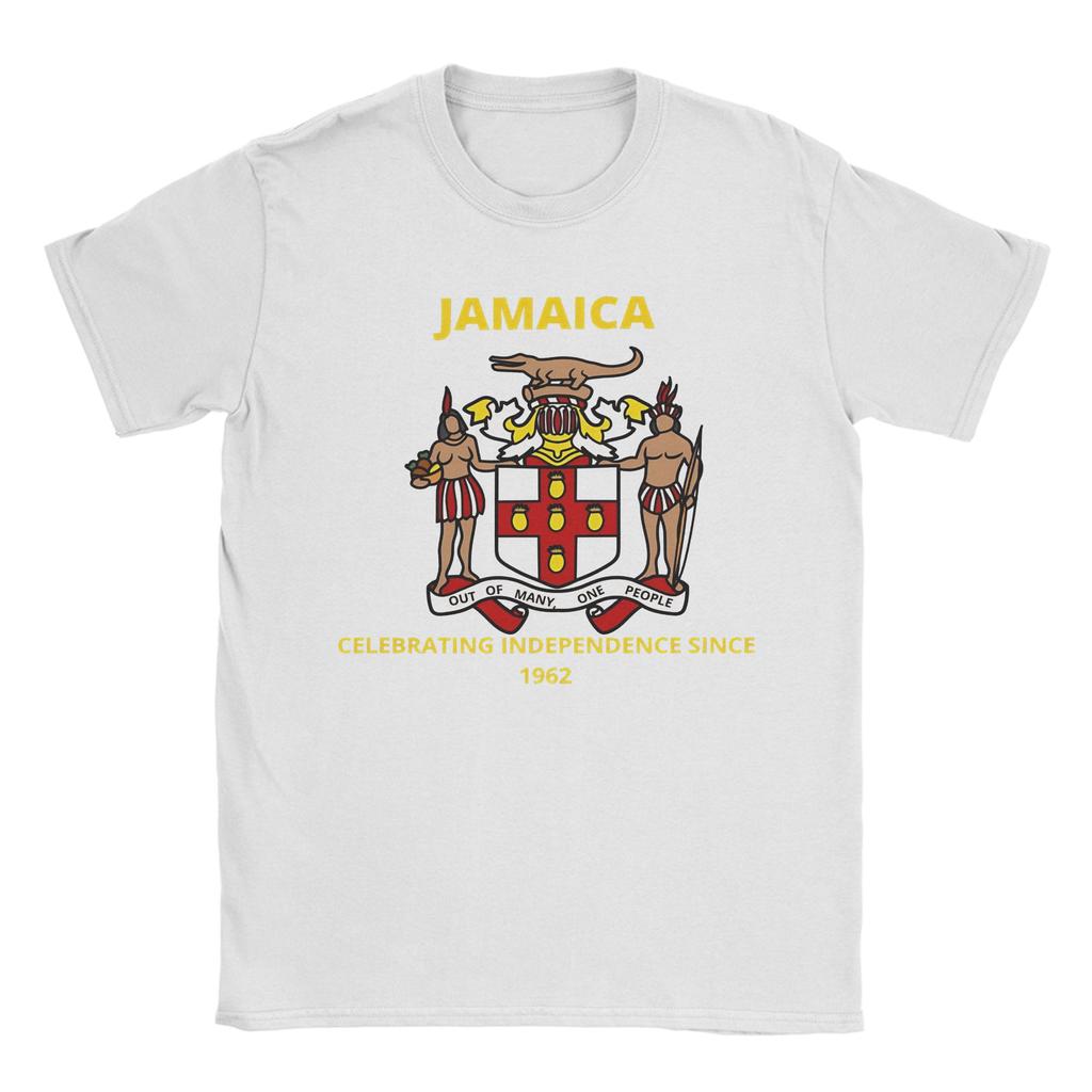 Unisex T Shirt Jamaica Coat Of Arms TShirts Harajuku Summer Tee Shirt Vintage Cotton Clothes Gift Idea