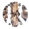 62KD Vintage 30cm Grains Wall Clock with Transparent Tempered Glass Country House Clock for Bedroom Living Room Decors